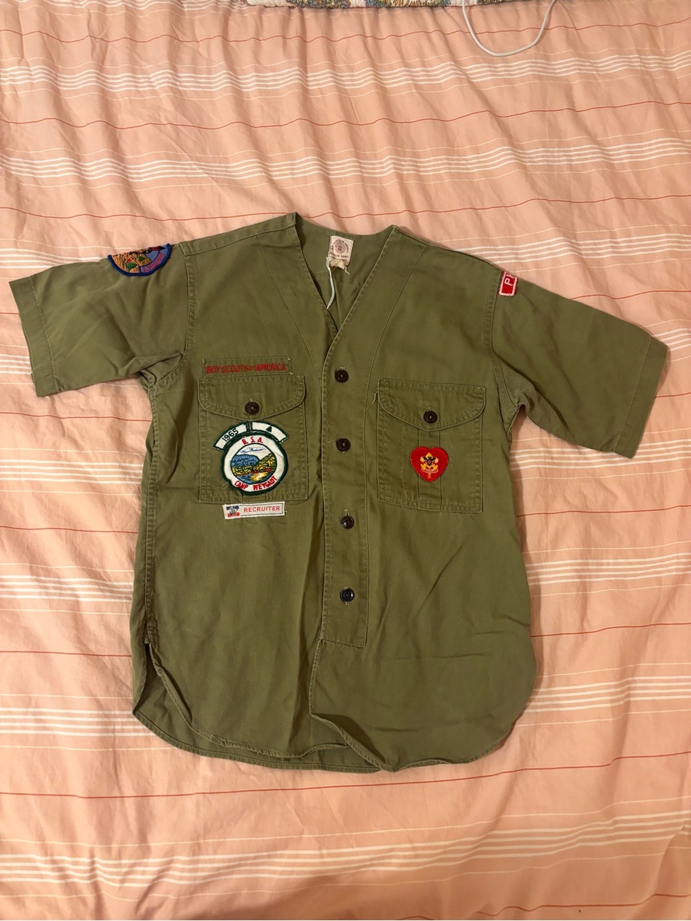 Upcycled Vintage Boy Scouts of America troop shirt